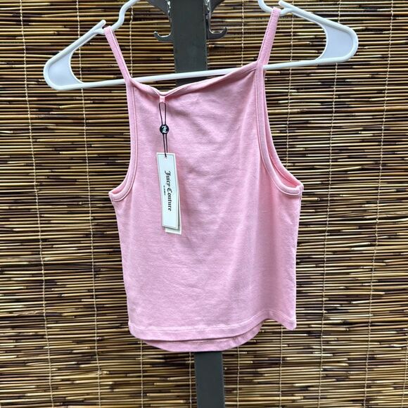 Juicy Couture Studded Logo Cropped Tank - Whisper Pink Size S - Picture 3 of 3